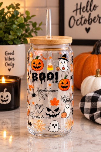 Halloween sipper glass - glass,, oz