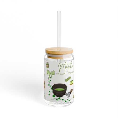 Matcha sipper glass - glass,, 16