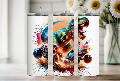 Monster trucks dino bicchiere - trucks/dino,,