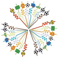 24 Pezzi Calcio Cannucce Di