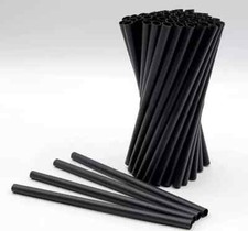 1000 Cannucce nere di plastica