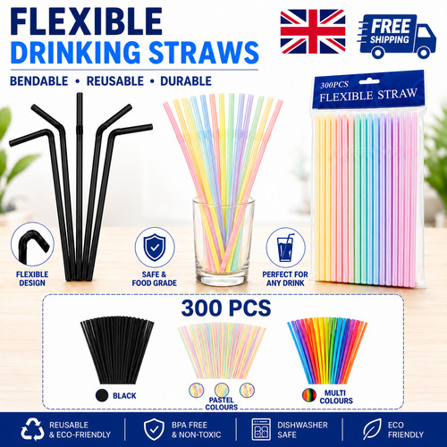 300 pezzi cannucce flessibili - 300,