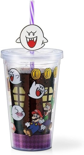 Super mario boo bicchiere - mario,