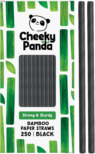 Cannucce nere bamboo 250 - cannucce,